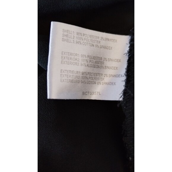 Lena Gabrielle Layered Black Long Sleeve Pullover Tunic Blouse Size Large - Picture 7 of 8